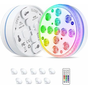 Hklffja - Plan d'eau 13 Leds de Piscine Multi-couleur avec Télécommande LumièRes flottant pour piscine,eclairage piscine hors sol,Aquarium