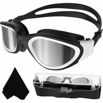 Ocxin - Lunettes de Natation Polarisées Adultes Jeunes, Protection uv Anti-buée Imperméable Vision Claire Facile à Ajuster avec Coussinets de Nez