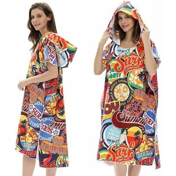 Poncho à langer en microfibre à séchage rapide pour adulte, serviette de plage, poncho pour natation, plongée, bain, plage
