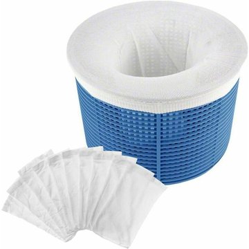 ER-SIICE Chaussettes Skimmer pour Piscine, 10 Pièces, Filtres en Tissu de Nylon Élastique Durables pour Panier de Skimmer