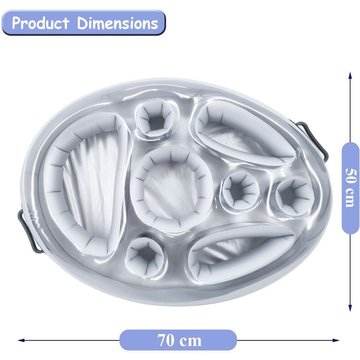 Porte-boisson gonflable SONIATKIA, bar de piscine flottant 8 trous, porte-gobelet de boissons, salade de fruits, buffet piscine, accessoires adultes pour piscine