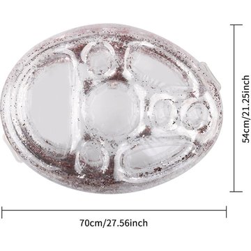 Porte-gobelet flottant gonflable LEISEI avec flotteur de boisson de grande capacité à 8 trous pour piscines et bain à remous (paillettes)