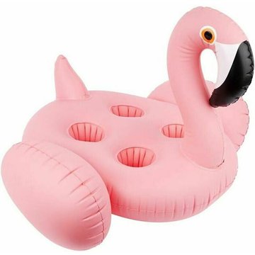 AYYQH - Porte-gobelet flottant gonflable Flamant Rose pour piscine avec 4 trous