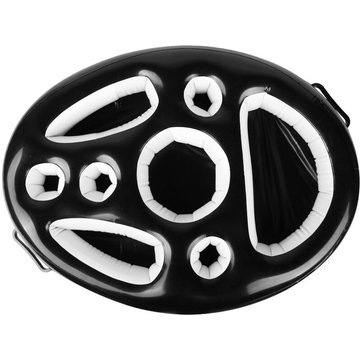 MINKUROW - Porte-gobelet gonflable piscine, porte-bière flottant PVC, flottant pour piscine porte-gobelet, fête de piscine d'été plateau de boissons noir