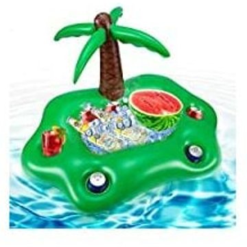 Porte-gobelet gonflable pour piscine, piscine de fête d'été épaissie PVC eau gonflable arc-en-ciel barre de glace à la noix de coco porte-gobelet