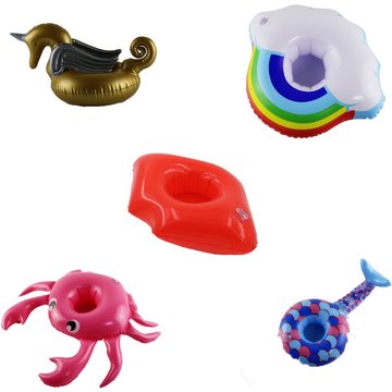 Porte-gobelets gonflables JORMFTTE pour piscine - Sous-verres Licorne, Flamant, Palmier, Champignon, Cygne