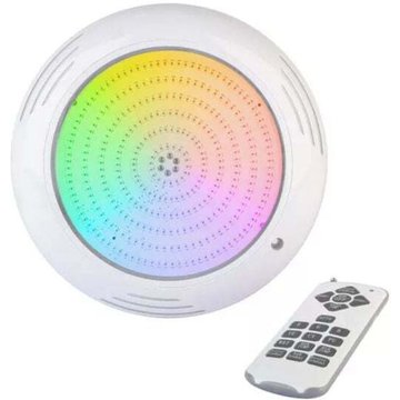 Crealys - Projecteur 24W pour piscine hors-sol en structure bois IP68 - couleur variable par télécommande - diamètre 240 mm