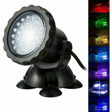 Projecteur Piscine et Aquarium AYYQH avec Base IP68 3.5W 12V Lampe Spot Éclairage Submersible Multicolore Angle Réglable Lampe Sous-Marine LED Submersible Décoration