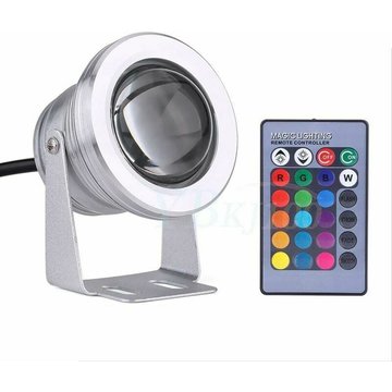 Projecteur Submersible AYYQH à led, Éclairage Sous-marin IP67 Étanche RGB, 10W Projecteur LED pour Éclairage Extérieur de Jardin avec Piscine à Fontaine