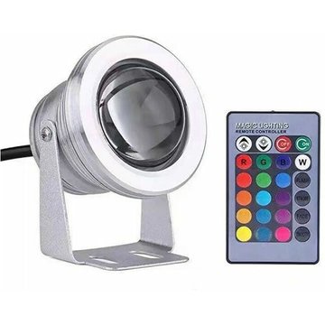 Projecteur Submersible à LED, Éclairage Sous-marin IP65 Étanche RGB, 10W Projecteur LED pour Éclairage Extérieur de Jardin avec Piscine à Fontaine