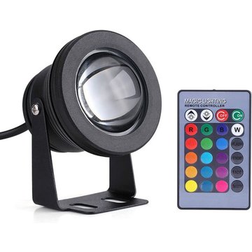 Projecteur Submersible à LED, Éclairage Sous-marin IP67 Étanche RGB, 10W Projecteur LED pour Éclairage Extérieur de Jardin avec Piscine à Fontaine