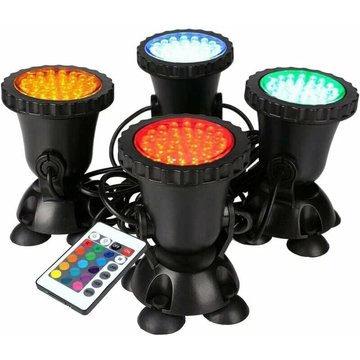 Qonovt - Projecteurs led Submersibles imperméables rgb Lampe spot, Eéglable IP68 étanche Lampe Lumières pour Extérieur, Jardin, Piscine, étang
