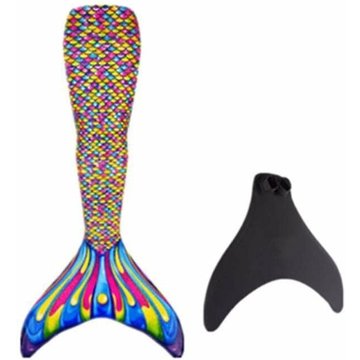 Queue de sirène renforcée pour adulte pour la natation, monopalme incluse - coloré l