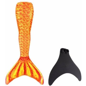 Queue de sirène renforcée pour la natation adulte, monopalme incluse - doré xl