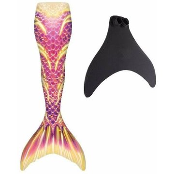 Queue de sirène renforcée pour la natation adulte, monopalme incluse - jaune s