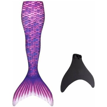 Queue de sirène renforcée pour la natation adulte, monopalme incluse - violet s