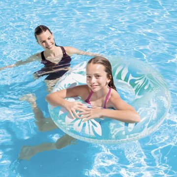 Bouée gonflable géante Intex Piscine Aloha-Fleurs bleues