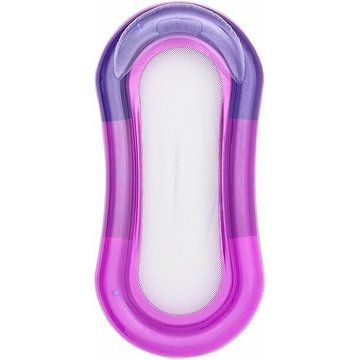 TUMALAGIA Relax Matelas gonflable avec maille/filet - Hamac à eau avec tête de lit pour piscine (rose)