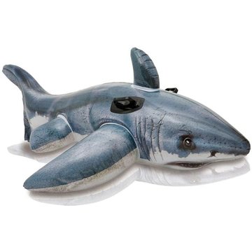 Intex Piscine - Requin blanc gonflable à chevaucher Gris