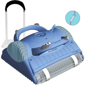 Robot électrique de piscine fond et parois avec stand Dolphin par Maytronics - Master M3 - Bleu