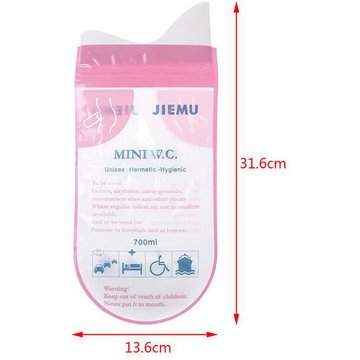 Sac d&39urine d&39urgence pour voiture, 4 pièces unisexes de 700ml, sac de vomi urinoir Portable de voyage, toilettes mobiles, fournitures