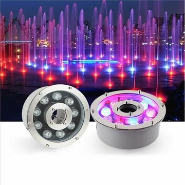 Anneau de lumière de piscine Seenlin à LED : Lumières sous-marines en acier inoxydable dans le trou, lumières de fontaine intégrées pour piscines et jardins d'étangs