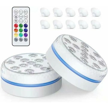Seenlin Projecteur LED Submersible pour Piscine et Aquarium, Lumière d'Atmosphère Multicolore Étanche avec Télécommande (4Pcs)