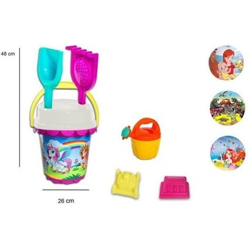 Trade Shop Traesio - Ensemble Complet Accessoires Piscine Seau Jeux de Plage pour Enfants avec Graphiques 26x48cm 114411
