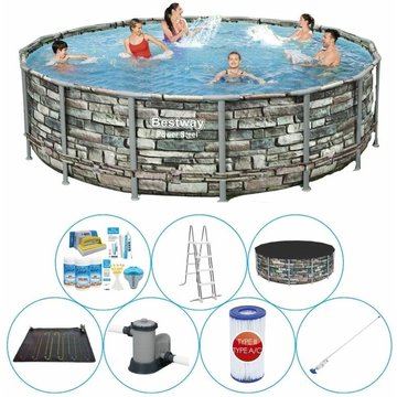 Set de piscine Bestway Power Steel Ronde 488x122 cm - Offrir