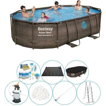 Set de piscine Bestway Power Steel Swim Vista - 488x305x107 cm - MAINTENANT plus abordable