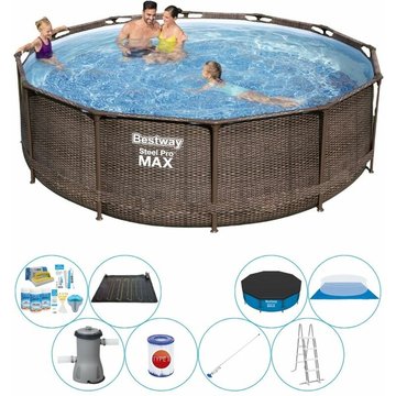 Set de piscine - Bestway Steel Pro MAX Rotin - 366x100 cm - Prix compétitif, livraison rapide!