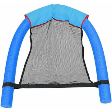 Siège d'eau pour piscine WAHAISON - Maille mate - Pour frites de piscine - Avec filet - Support de flottaison - Sans flotteur (bleu)