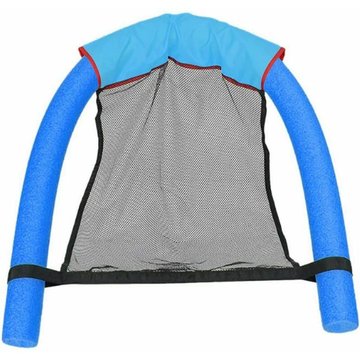 Siège d'eau TUMALAGIA pour piscine - Mat en maille - Pour frites de piscine - Avec filet - Support de flottaison - Sans flotteur (bleu)