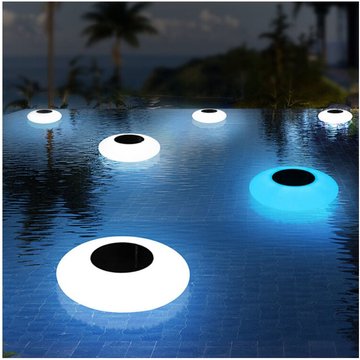 Solaire Lampe Flottante Piscine 1 pièces, 16 Couleurs Lumière de piscine Flottante Étang avec Couleur Changeante Lampe Solaire Extérieur Pour