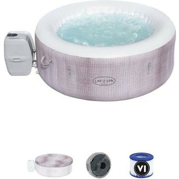 Spa gonflable Bestway Lay-Z-Spa Cancún - 180 x 66 cm - 2 à 4 places - Rond (Inclus : couverture, pompe, cartouche et diffuseur)
