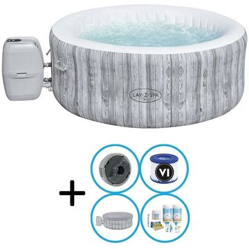 Bestway - Spa Jacuzzi - Lay-Z-Spa Fiji AirJet - avec pack d'entretien inclus - Gris