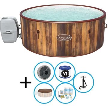 Jacuzzi Bestway - Lay-Z-Spa - Helsinki AirJet - avec pack d'entretien - Bois