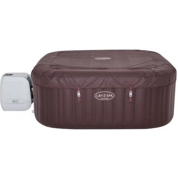 Bestway - Spa gonflable Lay-Z-Spa Maldives - 201 x 201 x 80 cm - 5 à 7 places - Carré (Couverture, pompe, cartouche, diffuseur)