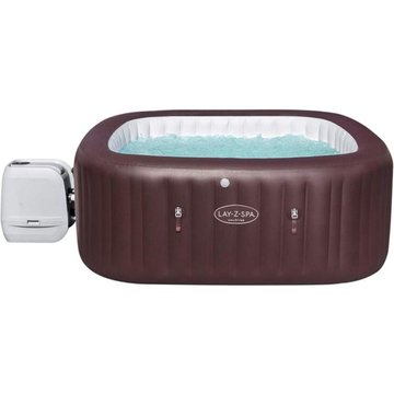 Spa Gonflable Bestway Lay-Z-Spa Maldives Hydrojet Pro pour 5-7 Personnes Carré 201x201x80 cm avec Lumières LED
