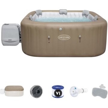 Spa gonflable carré PALMA Hydrojet Pro Bestway Lay-Z-Spa LED 5 à 7 personnes avec banquettes