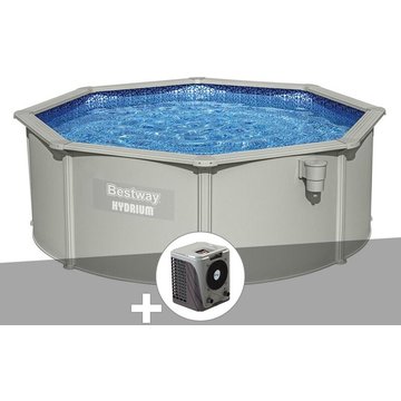 Kit piscine acier ronde Bestway Hydrium 3,60 x 1,20 m + Pompe à chaleur - Gris