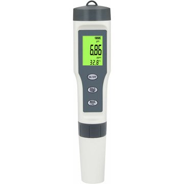 Stylo de test de qualité de l'eau de piscine TUMALAGIA 3 en 1 : pH/TDS (total des solides dissous)/testeur de température - Étanche avec fonction ATC