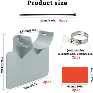 Support de Tuyau de Piscine, 2 pcs Support pour Tuyau d'eau de Piscine, Accessoire de Piscine, Support pour Tuyau Deau de Piscine 38mm, Outils de