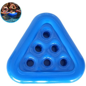Support gonflable pour bière-Jeu de piscine - Dessous de verre gonflable en triangle - Porte-gobelet - Sous-verre - Table de jeu flottante Guazhuni