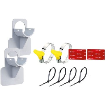 Support Tuyau Piscine SLI-RES, Supports Tuyau de Piscine en Plastique Gris 26-38 mm, Comme Protection Anti-Torsion, Compatible avec les Piscines Intex et Piscines