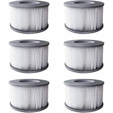Lot de 6 filtres de Rechange pour Mspa FD2089 - Pompe à Cartouche pour piscines, sous-Marins Chauds et Spa - SVKBJROY