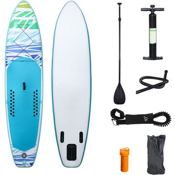 SWANEW Ensemble de planche SUP gonflable 320x76x15 cm Vert - Grün