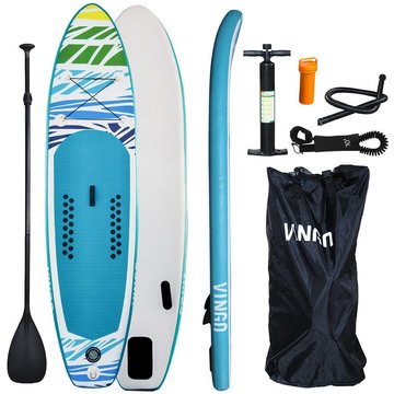 SWANEW Ensemble de planche SUP, Planche de Surf Gonflable Stand Up Paddle 320cm, Sac à Dos - Paddling Board Vert et Blanc