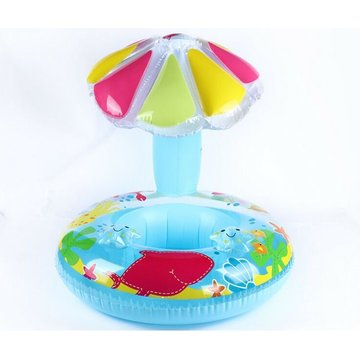 Swimtrainer, Bouee pour Bebe, Anneau de Bain Bébé avec Parasol pour Enfants, Flotteur Gonflable et Siège de Sécurité, Entraîneur de Natation pour
