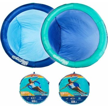 Spin Master Swimways - Spring Float Papasan New Valve - Bouée gonflable et siège en tissu pour piscine transportable - 6061308